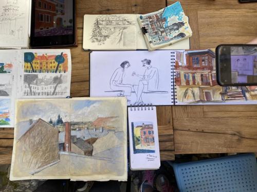 sketches by urbansketchers in Lviv